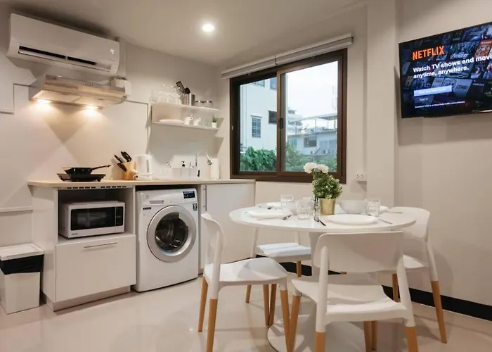 公寓 S3 Silom26 - S3 Silom Central, Large Room, Full Kitchen, Wifi,
